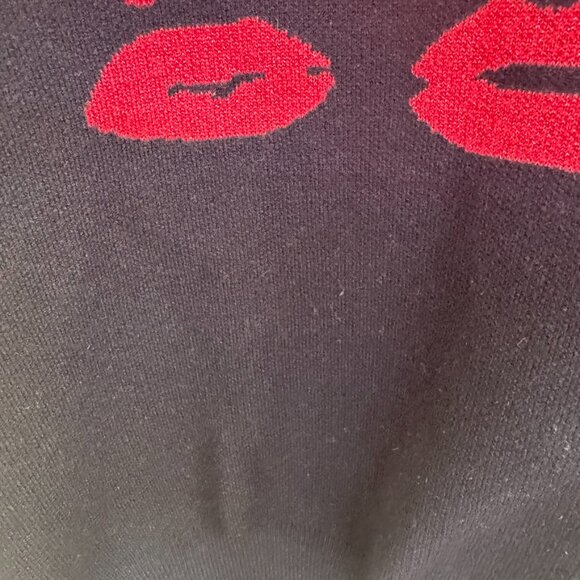 Nanette Lepore Womens Blue Pink Kisses Long Sleeve Pullover Sweater - Size M - Picture 3 of 8